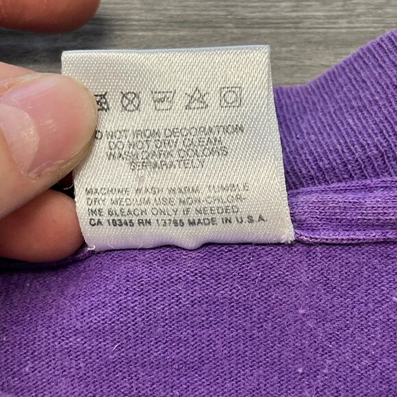 Vintage New Orleans Purple Mens Medium Pop Art Rhythm Fruit of The Loom T-Shirt - Picture 5 of 7